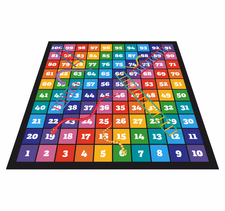 Vinyl rug gaming snakes and ladders - TenStickers