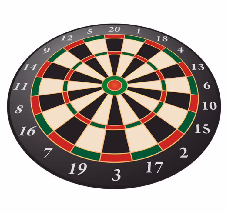 Modern Dartboard game mat - TenStickers