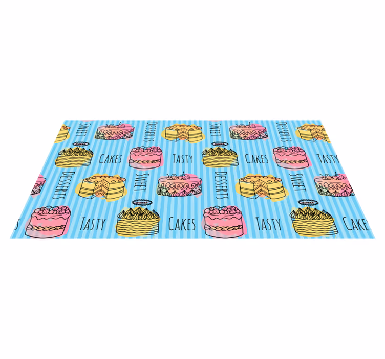 Sweet treats delight kitchen vinyl rug - TenStickers