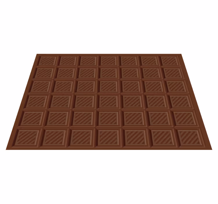 Chocolate squares modern vinyl rug - TenStickers