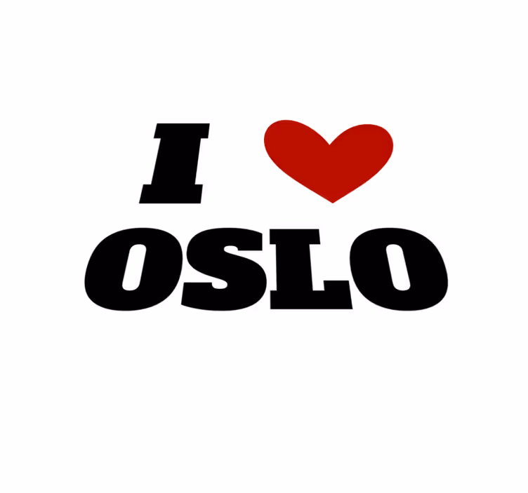 I Adore Oslo custom vinyl rug - TenStickers