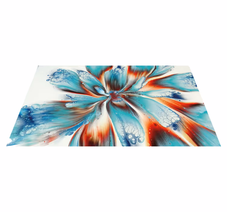 Modern art colorful flowers modern rug - TenStickers