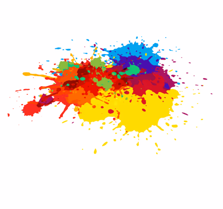 Colorful Splash Art vinyl rug - TenStickers