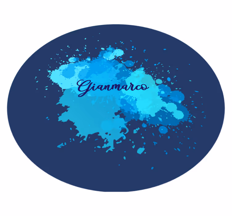 Blue splash teen vinyl vinyl rug - TenStickers