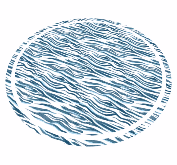 Blu animal print vinyl rug - TenStickers