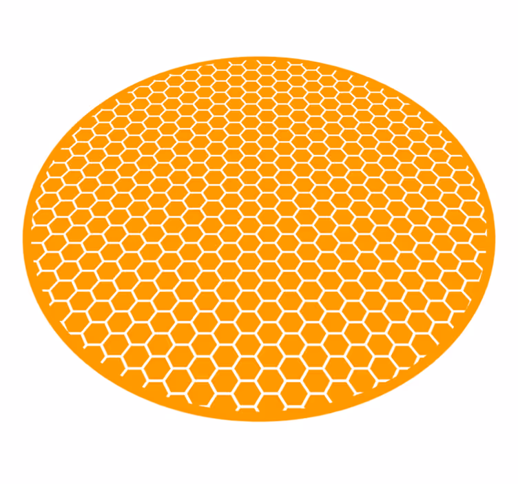 Honeycomb Motif texture vinyl rug - TenStickers