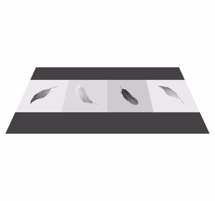 Feather minimalism animal vinyl rug - TenStickers
