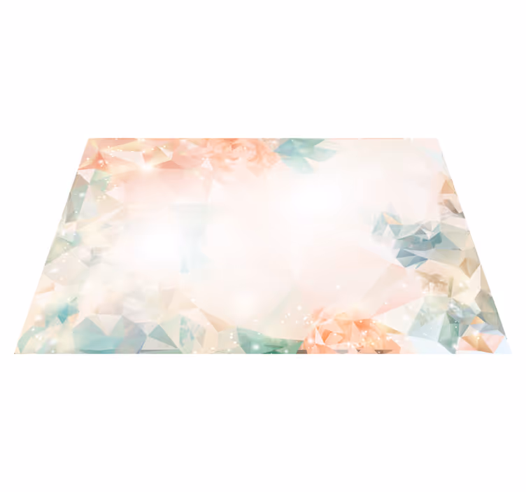 Botanical geometry vinyl rug flowers - TenStickers