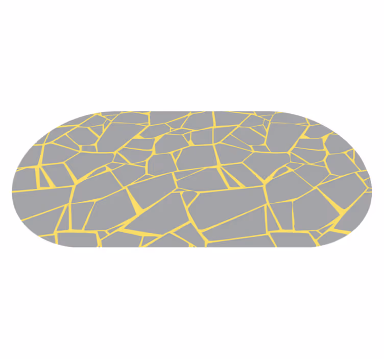 Cracked Grey Structure vinyl rug bathroom - TenStickers