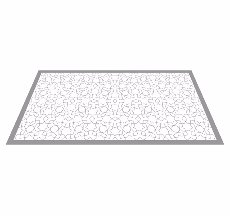 Mosaic vinyl rug with elegant geometric designs - TenStickers