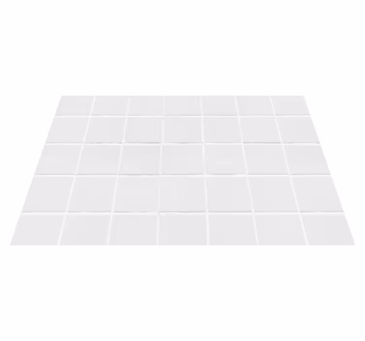 White grid vinyl rug bathroom - TenStickers