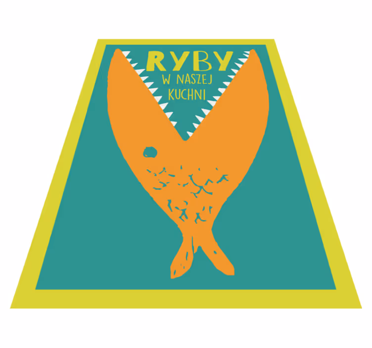 Fish culinary sign kitchen vinyl rug - TenStickers