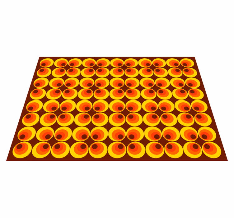 Vibrant Round Motifs texture vinyl rug - TenStickers