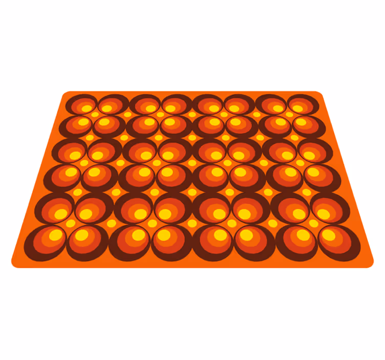 Retro Circular Patterns texture vinyl rug - TenStickers