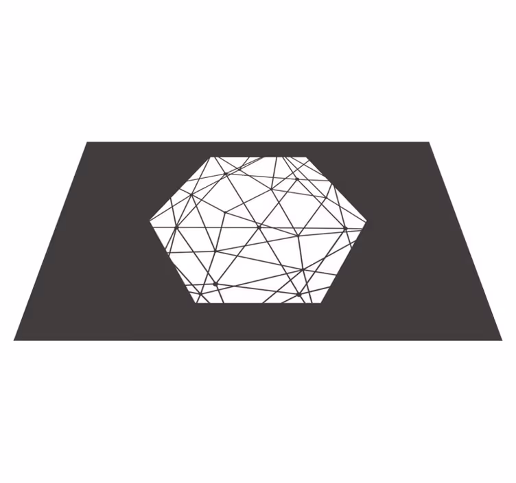 Nordic style hexagon nordic vinyl rug - TenStickers