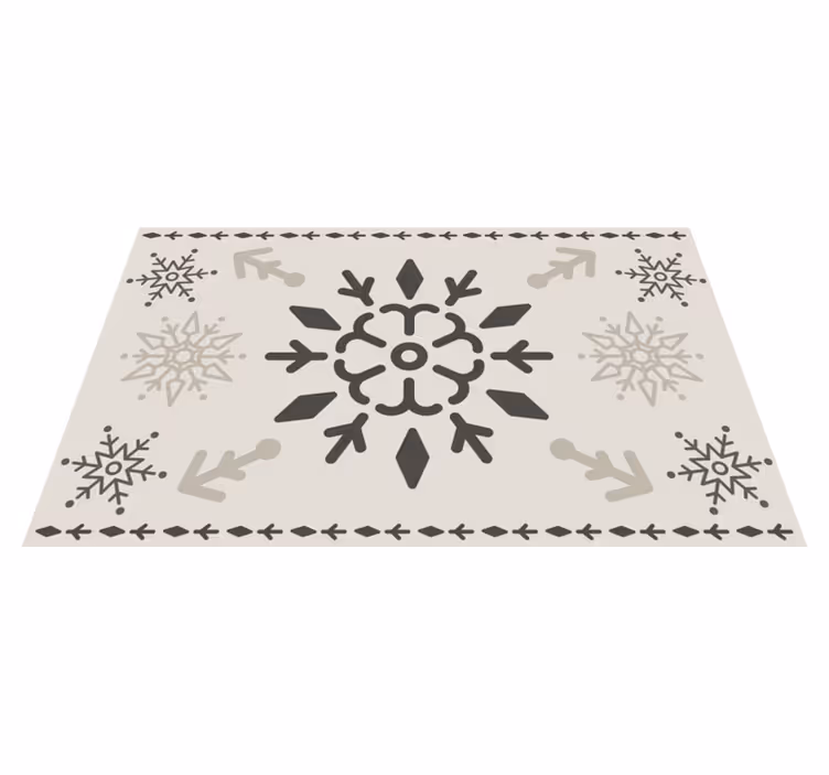 Nordic style snowflakes nordic vinyl rug - TenStickers