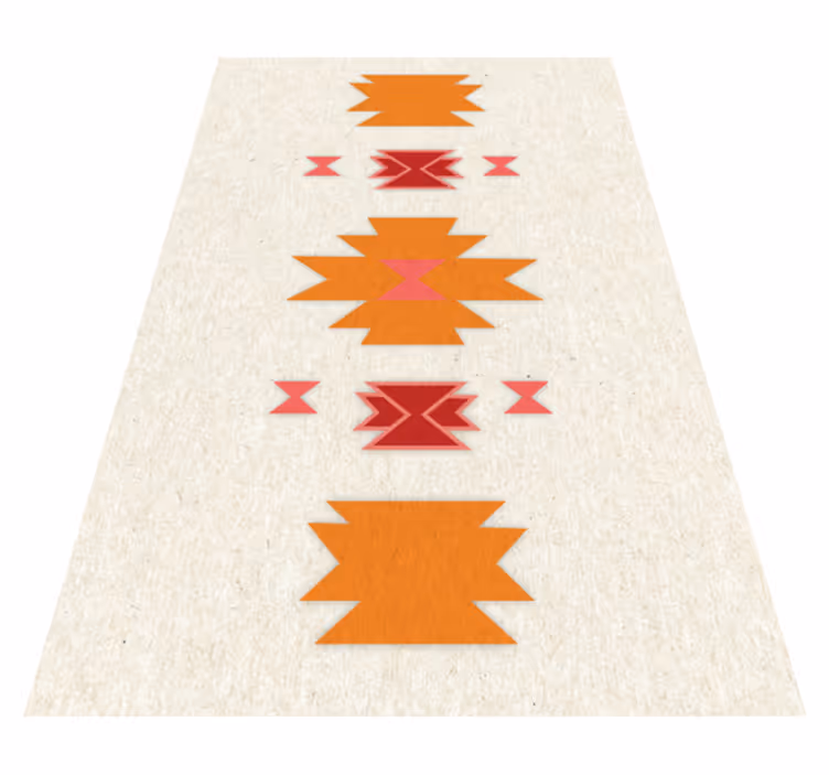 Tribal simple motif ethnic vinyl rug - TenStickers