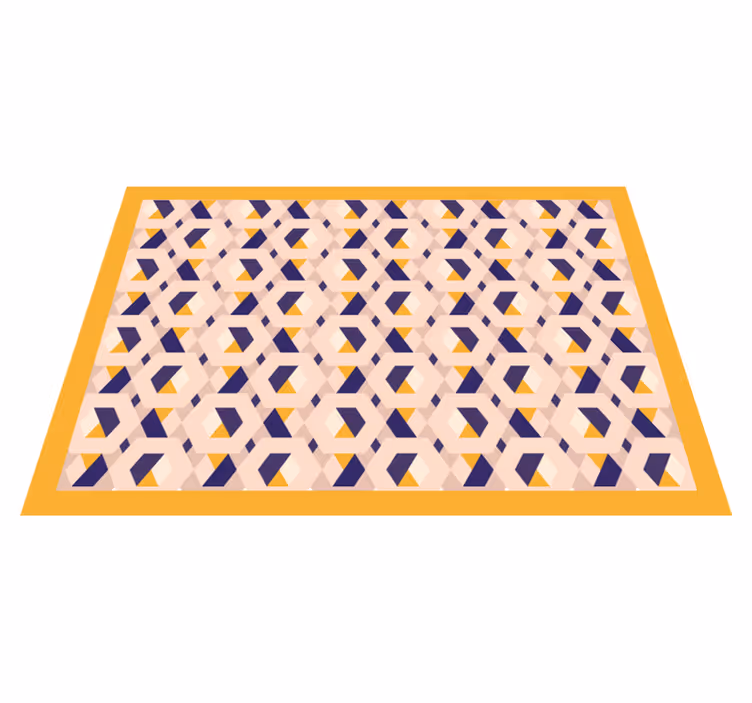 Lively geometric kitchen vinyl rug - TenStickers