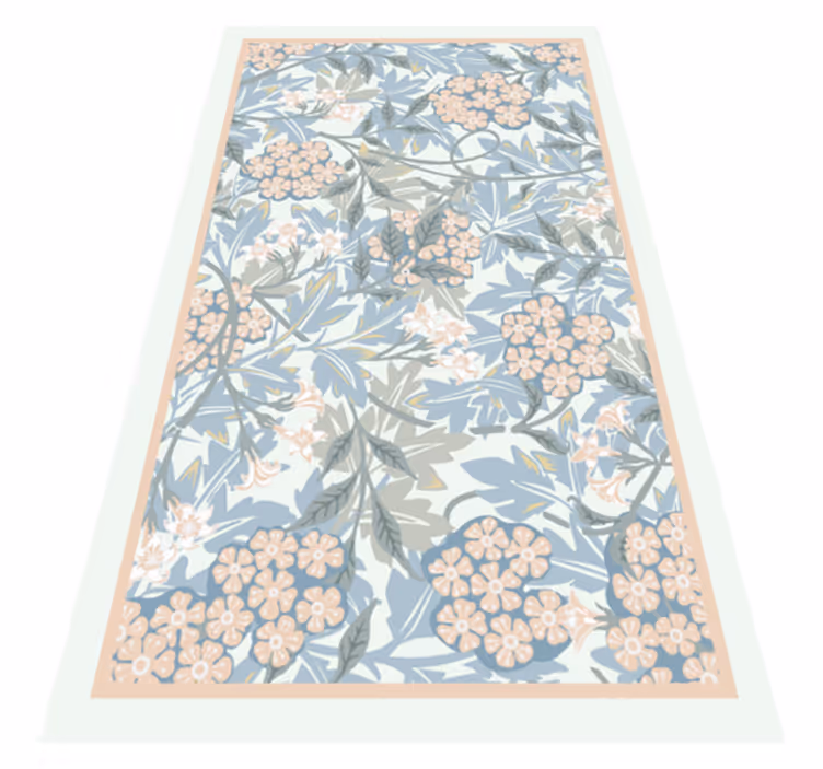 Floral Botanical Style vinyl rug flowers - TenStickers