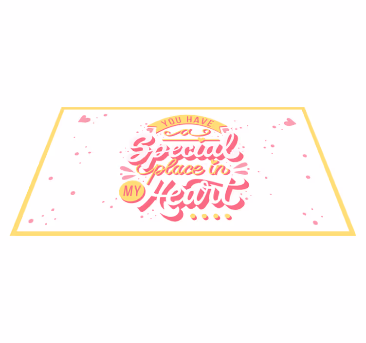 Special place in heart custom vinyl rug - TenStickers