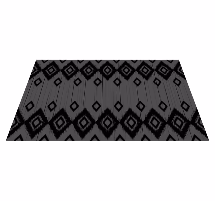 Black diamond design kitchen vinyl rug - TenStickers