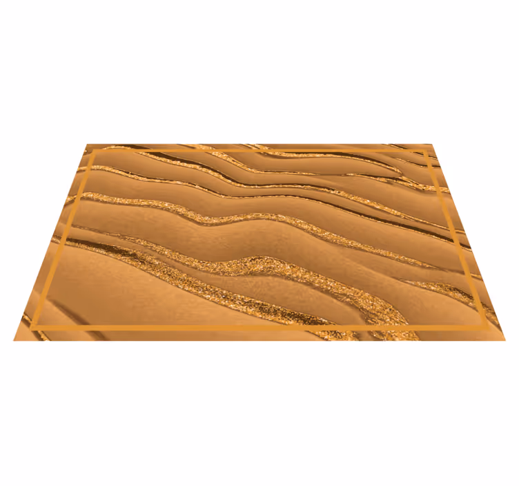 Golden Wave Pattern texture vinyl rug - TenStickers