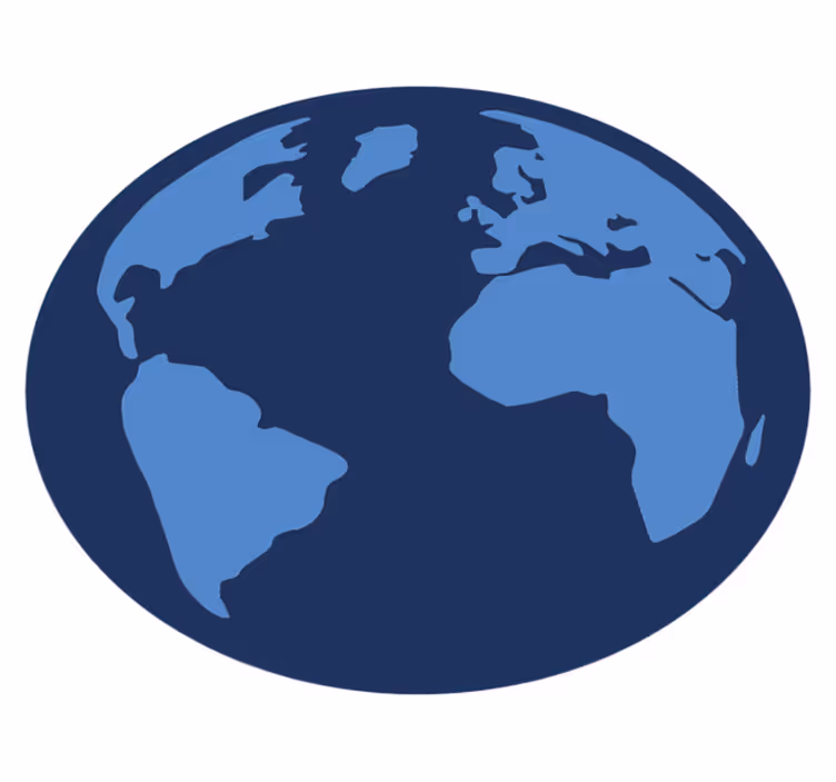 Globe Representation world map vinyl rug - TenStickers