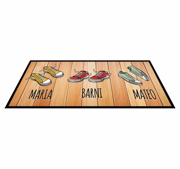 Custom shoes display entrance hall vinyl rug - TenStickers