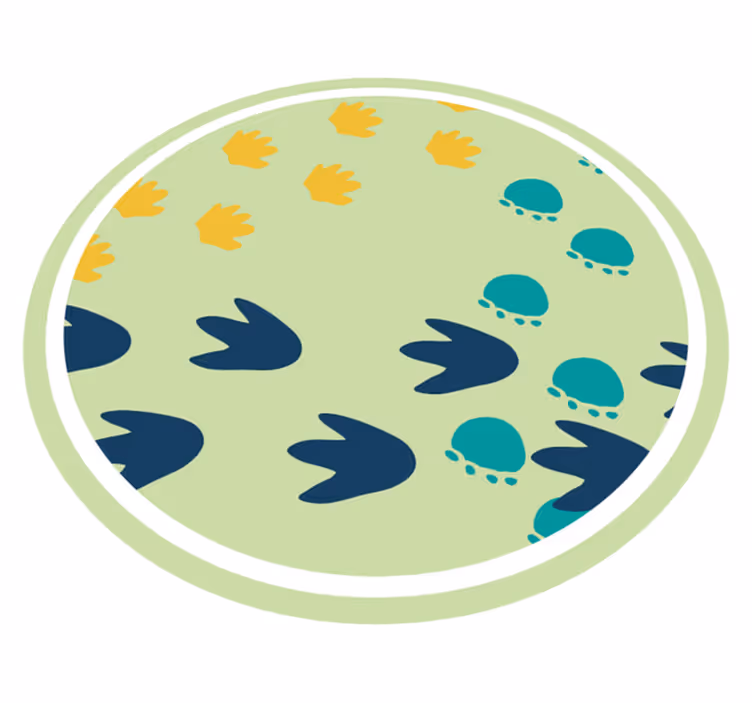 Dinosaur footprints design vinyl rug - TenStickers