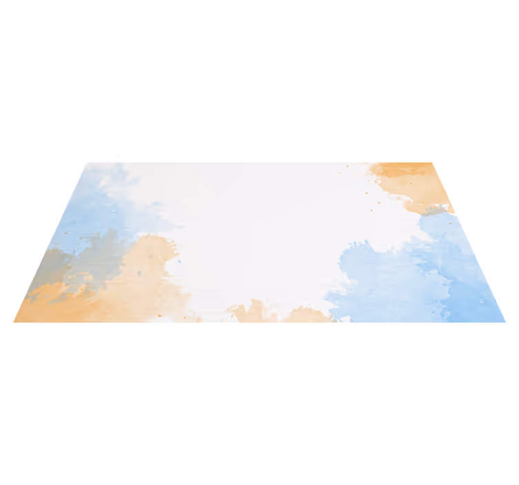 Soft watercolour hues vinyl rug bathroom - TenStickers