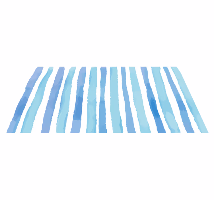 Striped blue tones stripes carpet - TenStickers