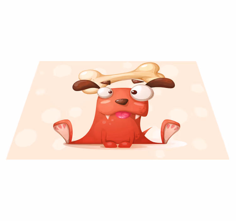 Cheerful Puppy nursery vinyl rug - TenStickers
