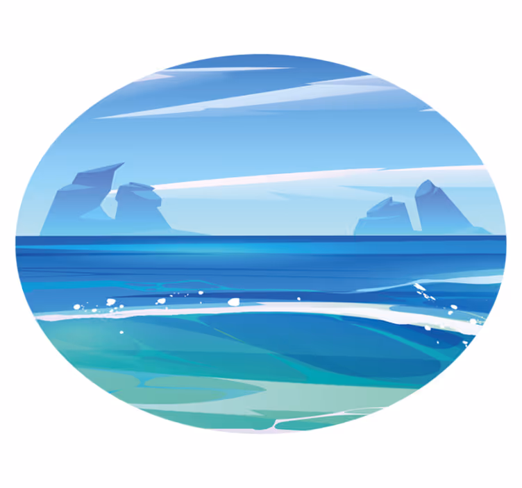 Coastal Serenity nature vinyl rug - TenStickers