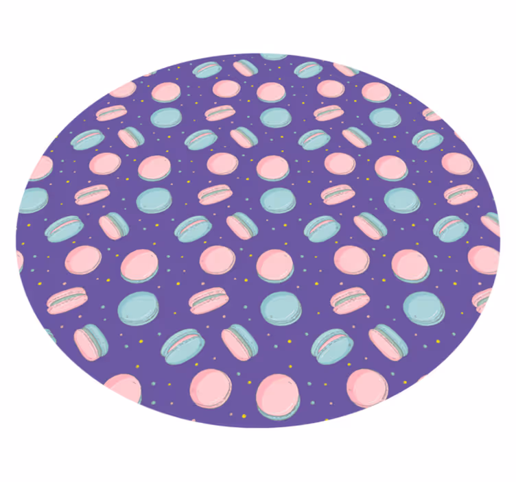 Macaroons coloured pattern bedroom rug - TenStickers