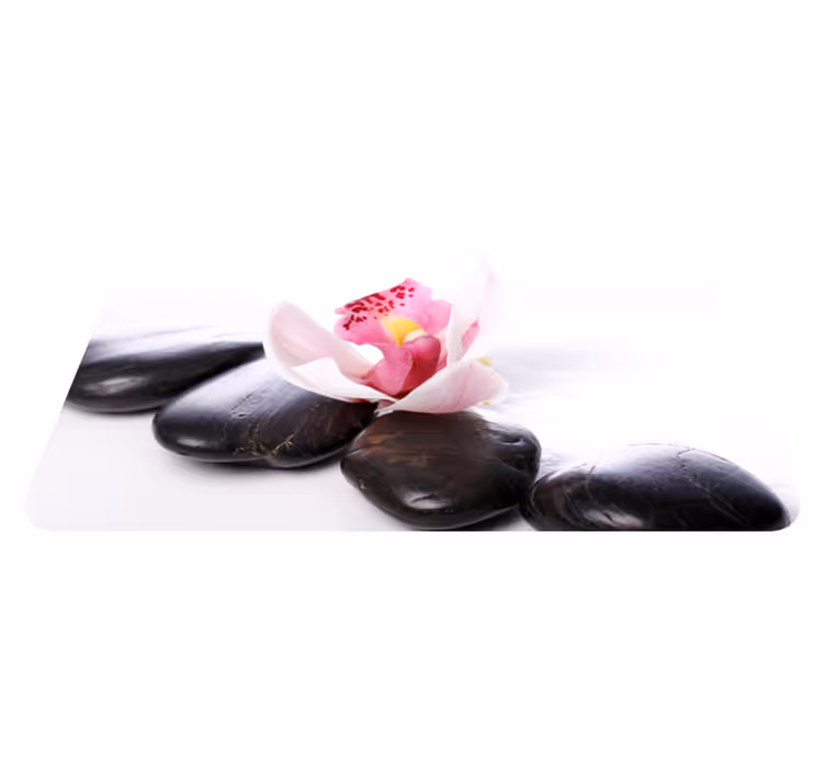 Elegant Floral Serenity nature vinyl rug - TenStickers