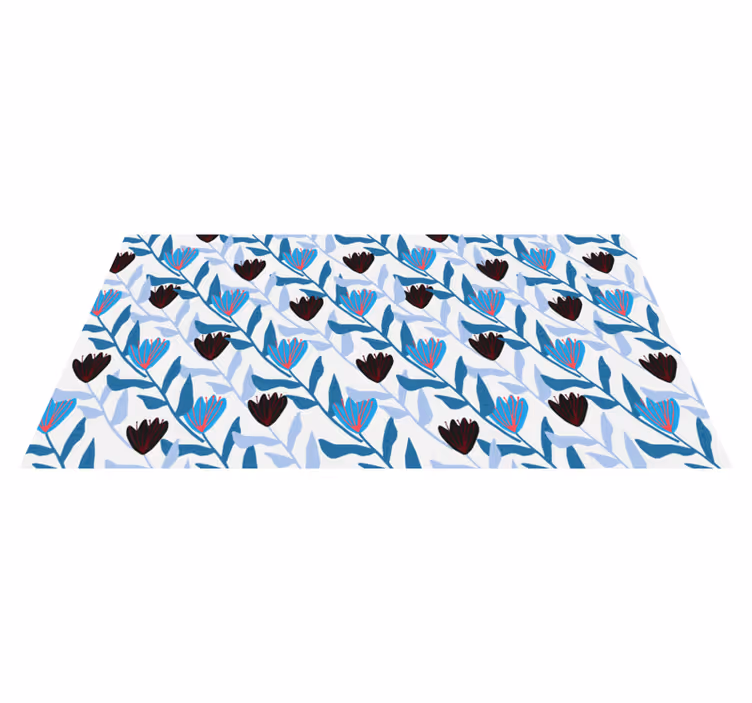 Botanical Leaf Arrangement vinyl rug flowers - TenStickers