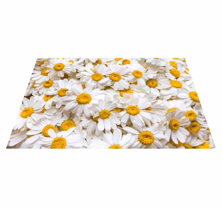 Daisy Blossom Concept vinyl rug bathroom - TenStickers