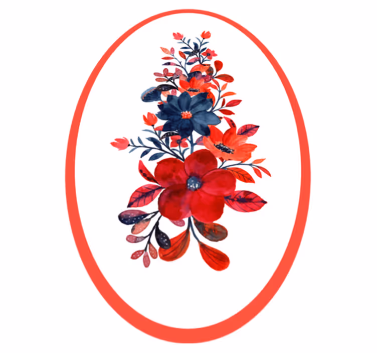 Floral Arrangement vinyl rug flowers - TenStickers