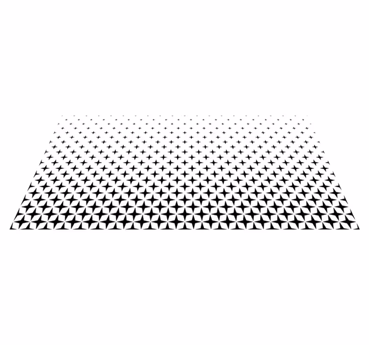 Black and white design vinyl rug for office - TenStickers