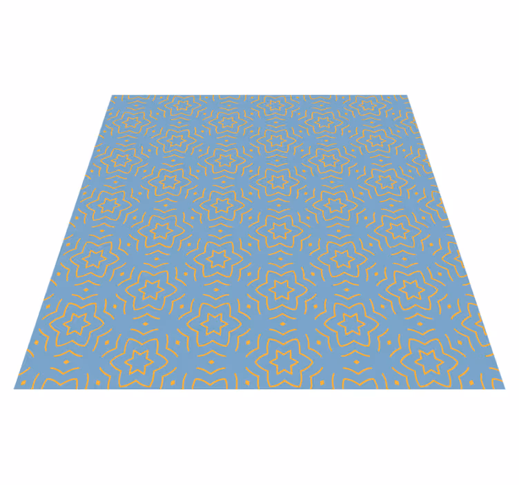 Abstract yelloow pattern star vinyl rug - TenStickers