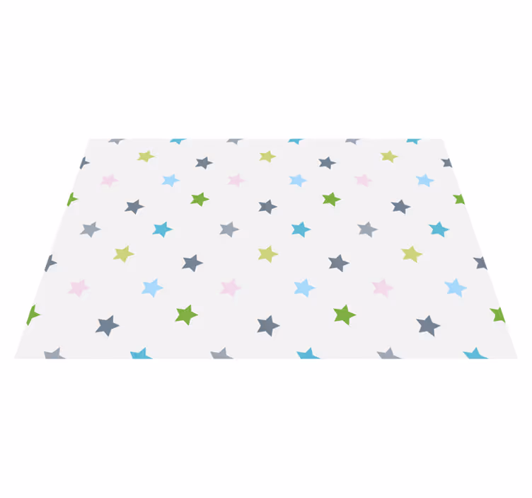 Minimalist colours star vinyl rug - TenStickers