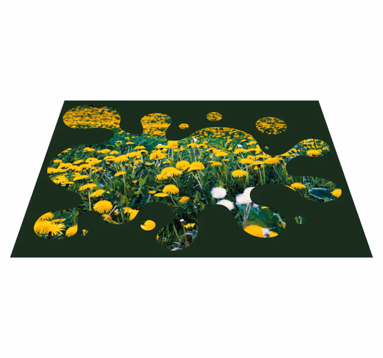 Dandelion Field vinyl rug flowers - TenStickers