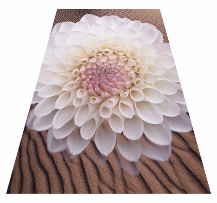Graceful Bloom Composition vinyl rug flowers - TenStickers