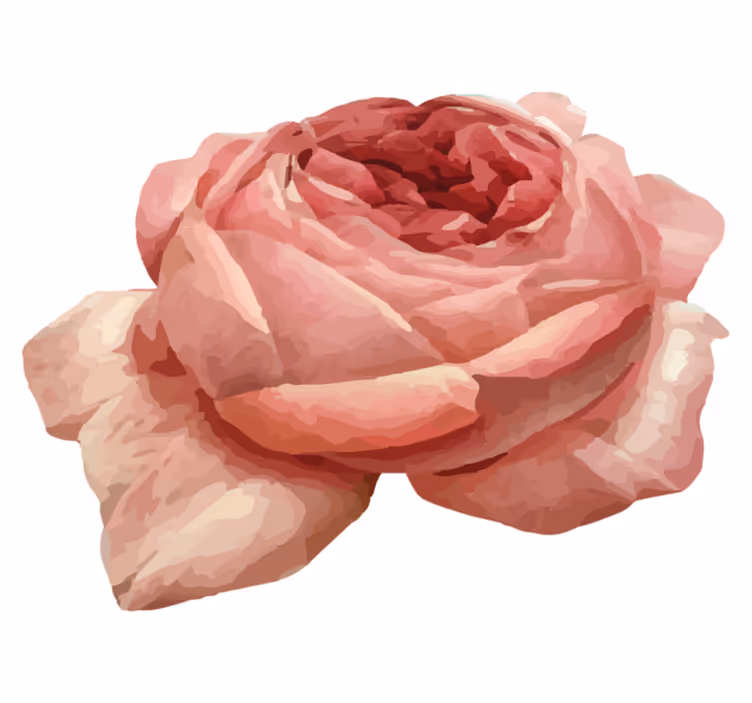 Lush Pink Bloom vinyl rug flowers - TenStickers