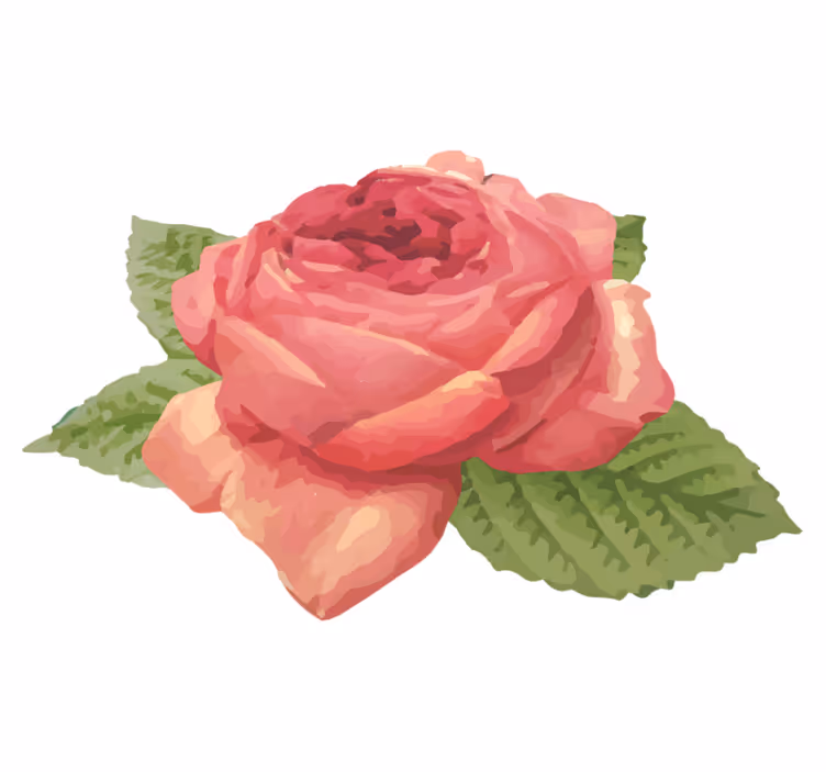 Vibrant Rose Blossom vinyl rug flowers - TenStickers