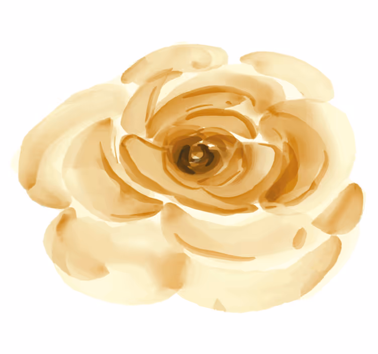 Soft beige rose vinyl rug flowers - TenStickers