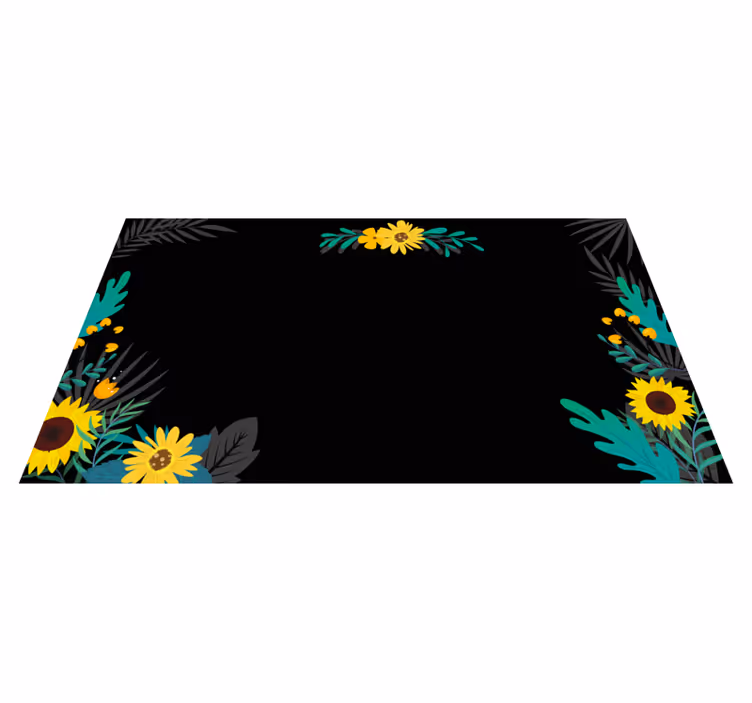 Bright Floral Display vinyl rug flowers - TenStickers