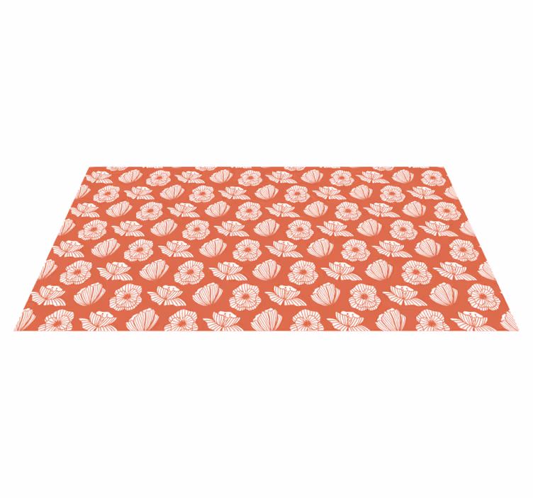 Floral Element vinyl rug flowers - TenStickers