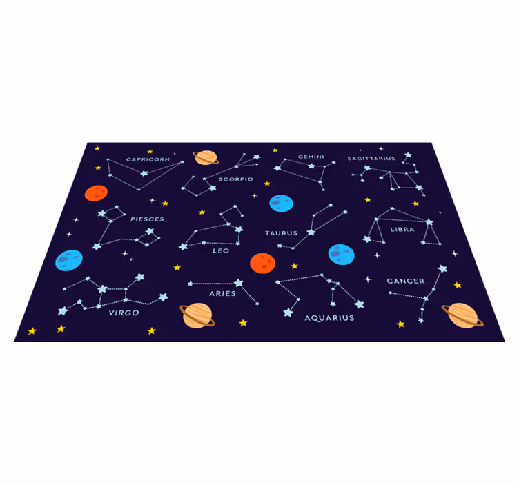 Celestial zodica vinyl rug - TenStickers