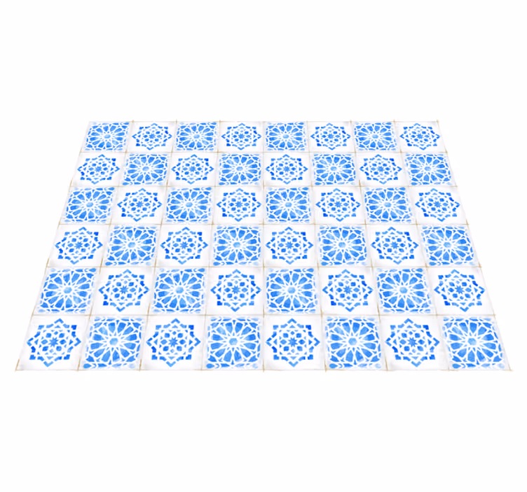 Blue elegant mosaic bathroom flooring - TenStickers